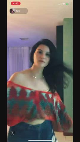 accidental nipple nipslip tiktok tits gif