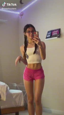 cute glasses legs teen tight gif