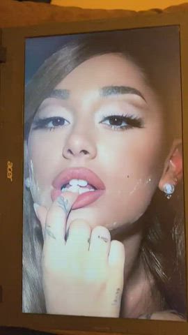 Ariana Grande Cum Tribute gif