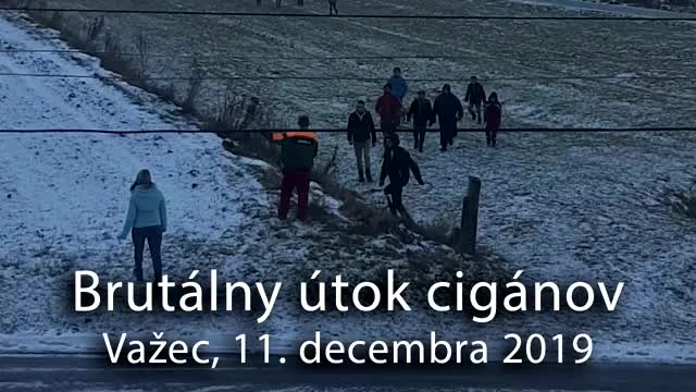 Brutálny útok cigánov vo Važci (11. 12. 2019)