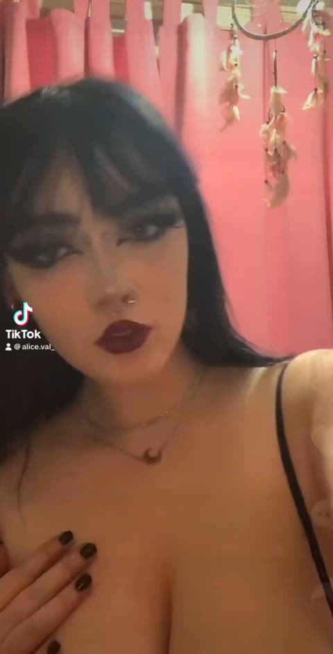 big tits egirl goth huge tits natural tits tits r/tiktits gif