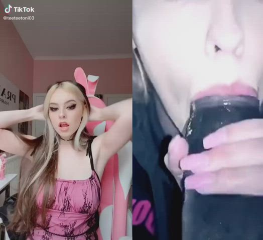 BBC Humiliation Split Screen Porn White Girl gif