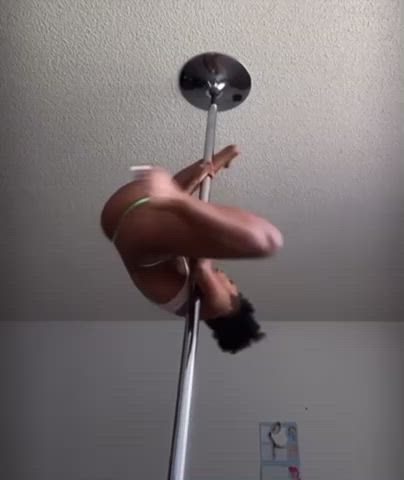 Ebony Pole Dance Stripper gif