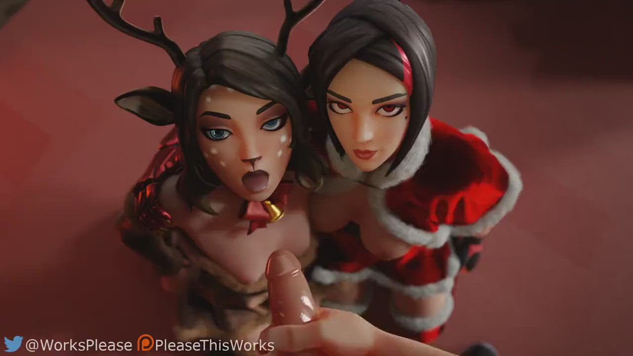 Skye and Demi Facial Cumshot (PleaseThisWorks) [Fortnite]