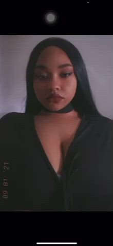 ahegao big tits ebony emo goth titty drop gif