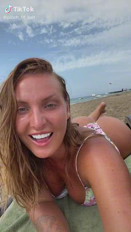 Amateur Beach Big Ass TikTok gif