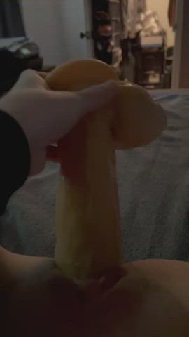 Cum Dildo Huge Dildo Wet Pussy gif