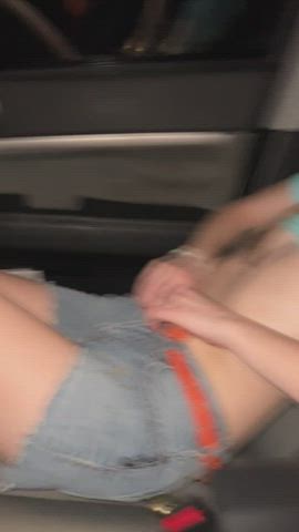 NSFW Car Sex Panties Real Couple Small Tits Striptease Tongue Fetish Porn GIF by