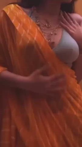 indian saree tease gif