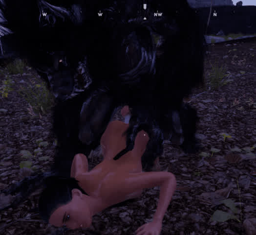 Werewolf-style anal in Wicked Island
