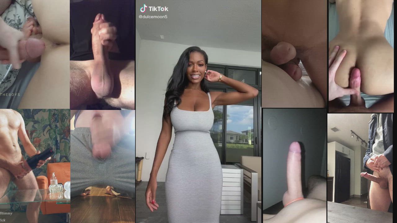 BabeCock Big Tits Bouncing Tits Cum Dancing Ebony Frotting TikTok gif