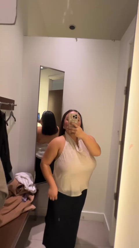 asian big tits fitting room gif