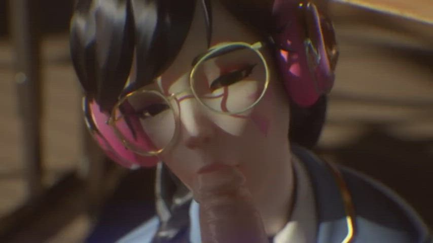 Overwatch D.VA Sucking Dick In School Uniform By Yeero 3D