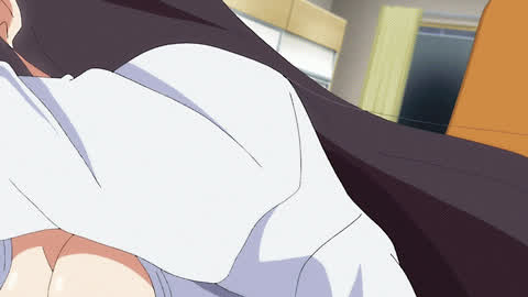 Anime Big Tits Cleavage Ecchi gif