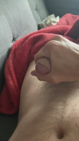 Clever title to get you to stop and watch me make my bwc cum on my stomach