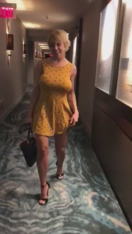 Big Tits Busty Dee Williams Exhibitionist MILF Strip Tease gif