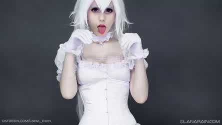 Cosplay Fuck Machine Masturbating gif