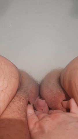 Edging in the bath makes my cock look amazing
