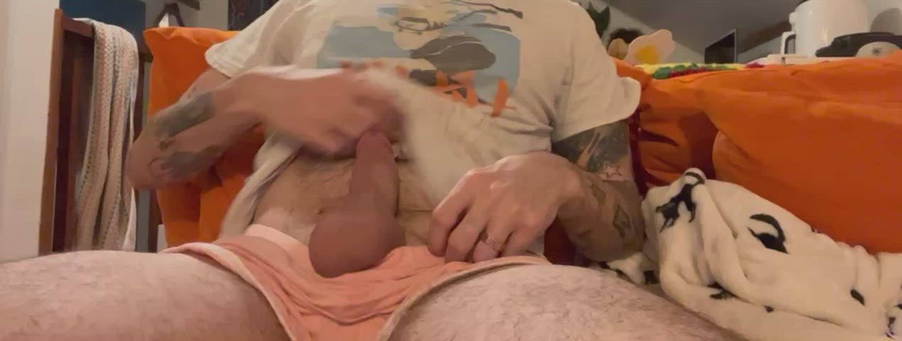 big dick jerk off tattoo gif