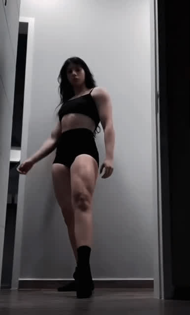 athlete muscles muscular girl gif