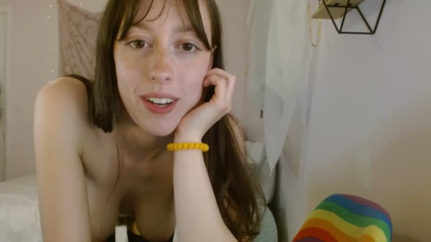 Camgirl Cute Hairy Pussy Solo Teen Tits gif