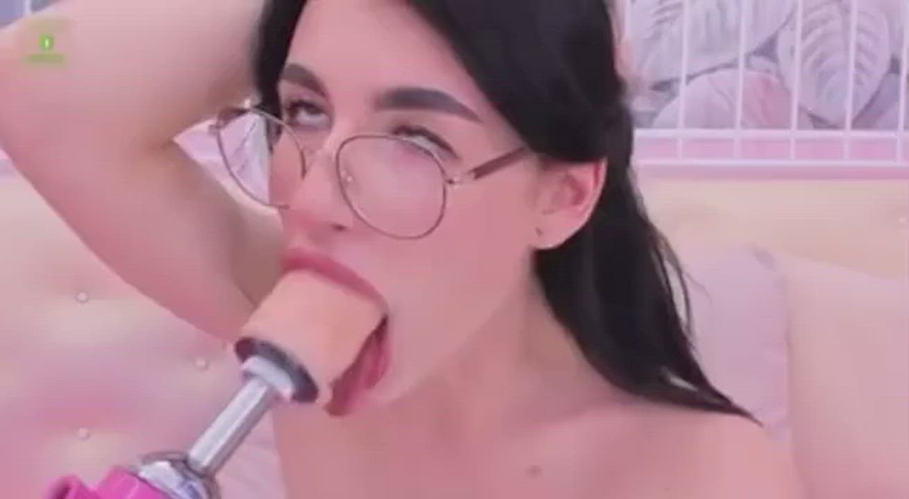 Camgirl Deepthroat Solo gif