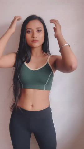 Belly Button Cute Desi Tight gif