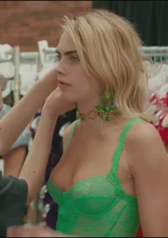 Blonde Boobs Cara Delevingne gif