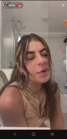 bathroom nipslip tiktok gif