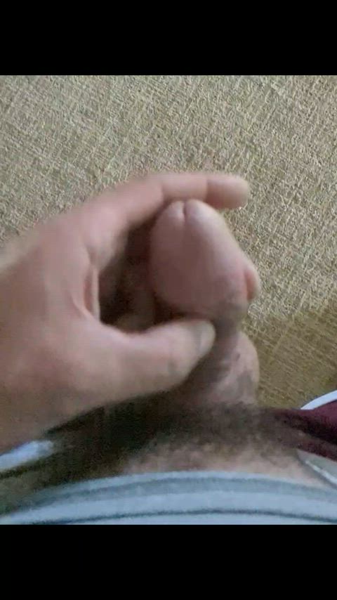 Soft dick cumming in slomo