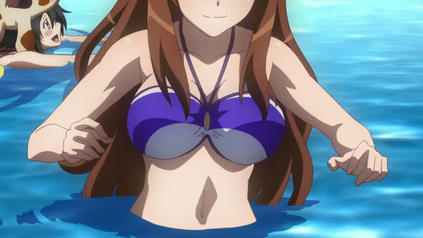 anime big tits bikini bouncing tits ecchi gif