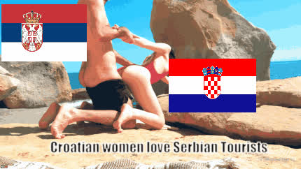 Beach Croatian European Humiliation Serbian gif