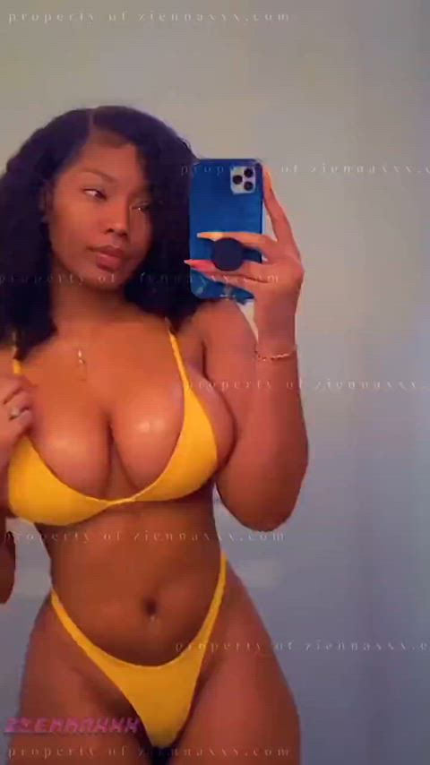 big tits bikini ebony gif