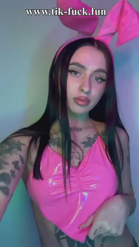 amateur big tits boobs cute pussy sex solo teen tiktok tits gif