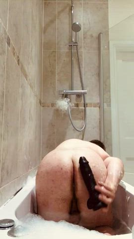 amateur anal ass bathtub chastity chubby dildo slave gif