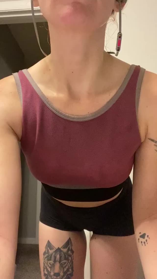 Sweaty girl