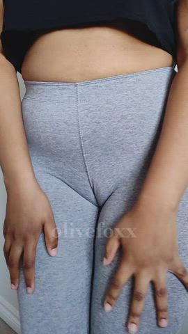 camel toe ebony leggings gif