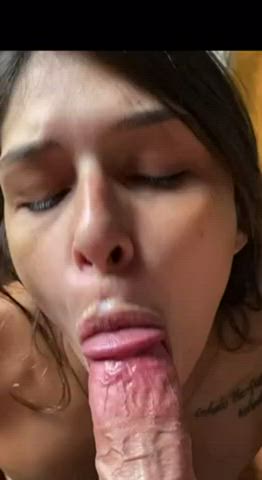 Nice girl loves cum