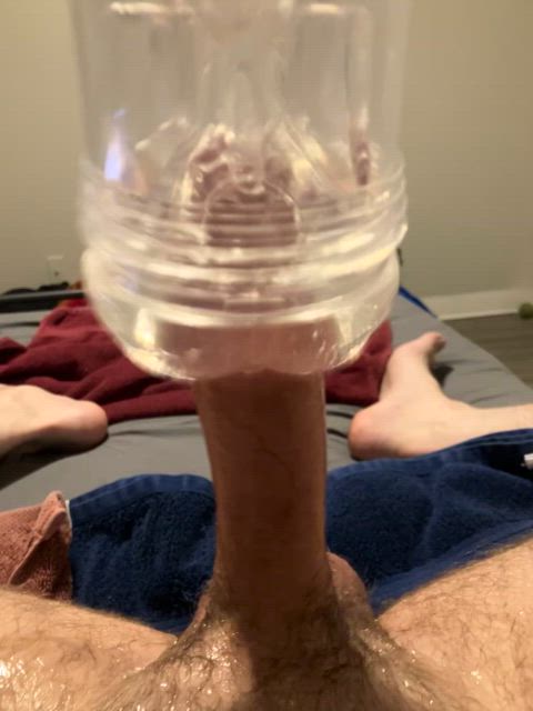 bwc big dick cock fleshlight masturbating pov gif