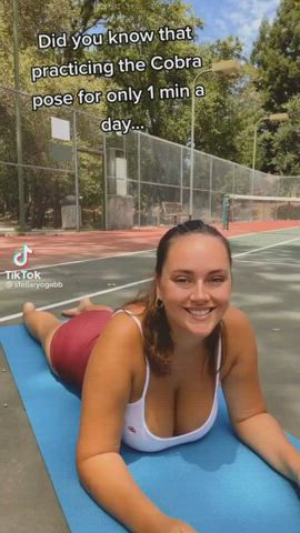 busty cleavage huge tits gif