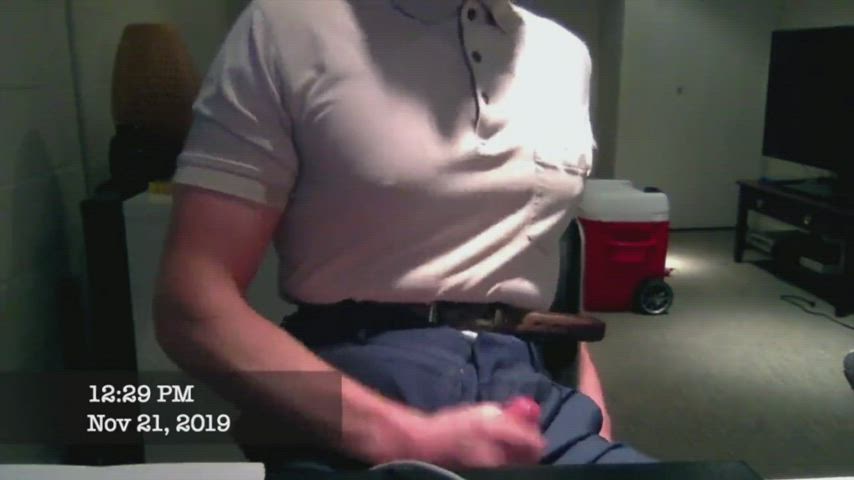 clothed cum male masturbation gif