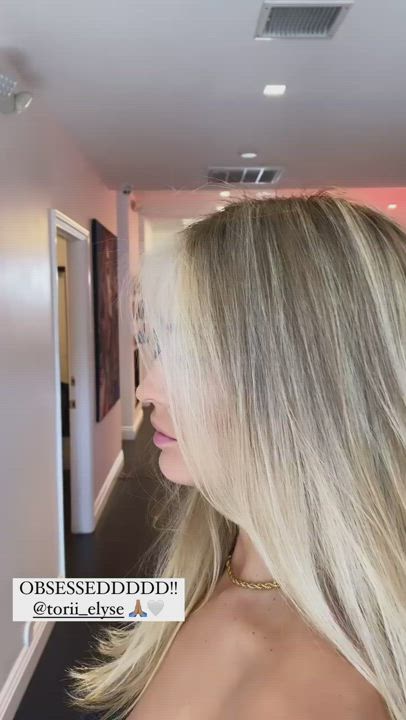 Blonde Model gif