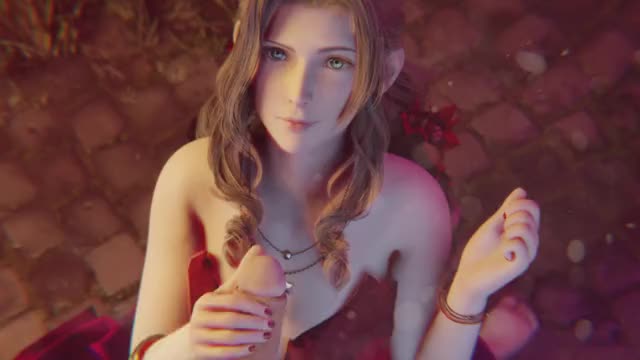 436844 - 3D Aeris_Gainsborough Animated Blender BulgingS Final_Fantasy_(series) Final_Fantasy_VII_Remake