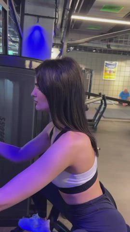 Ass Brunette Workout gif