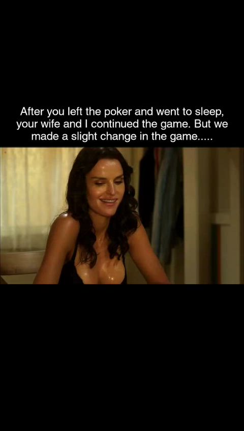 Wife plays Strip-Poker with her husband's bestie behind his back 