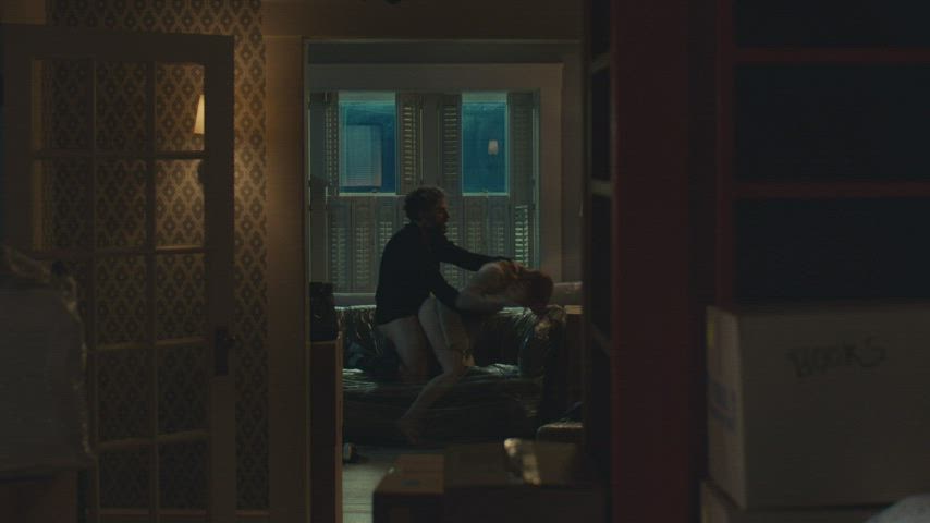 Celebrity Couch Sex Doggystyle Jessica Chastain Redhead Softcore gif