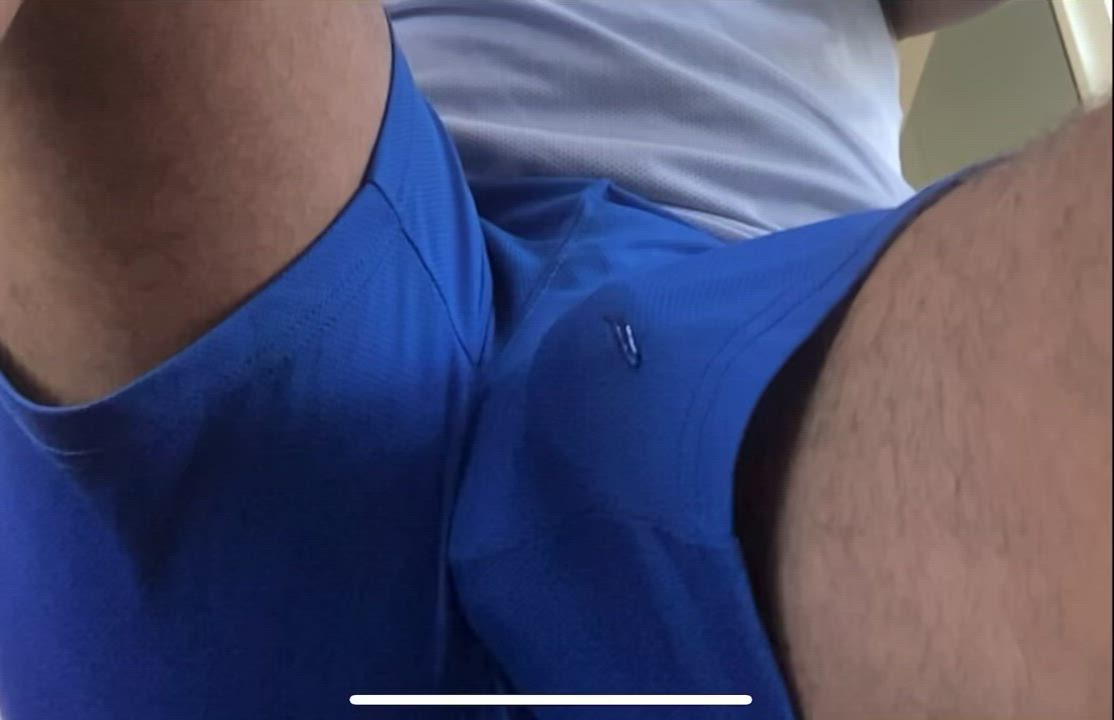 Big Dick Bouncing Cock Dripping Gym gif