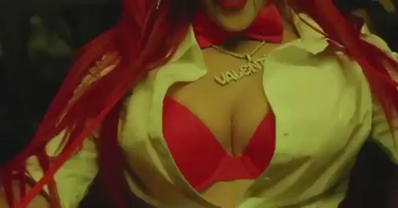 Bra Cleavage Tease gif