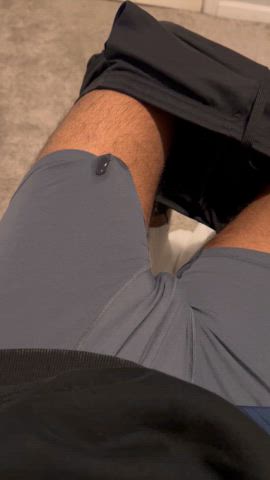 bulge cock male masturbation precum teen gif