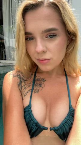 bikini cute natural tits petite small tits tattoo tiny tits gif